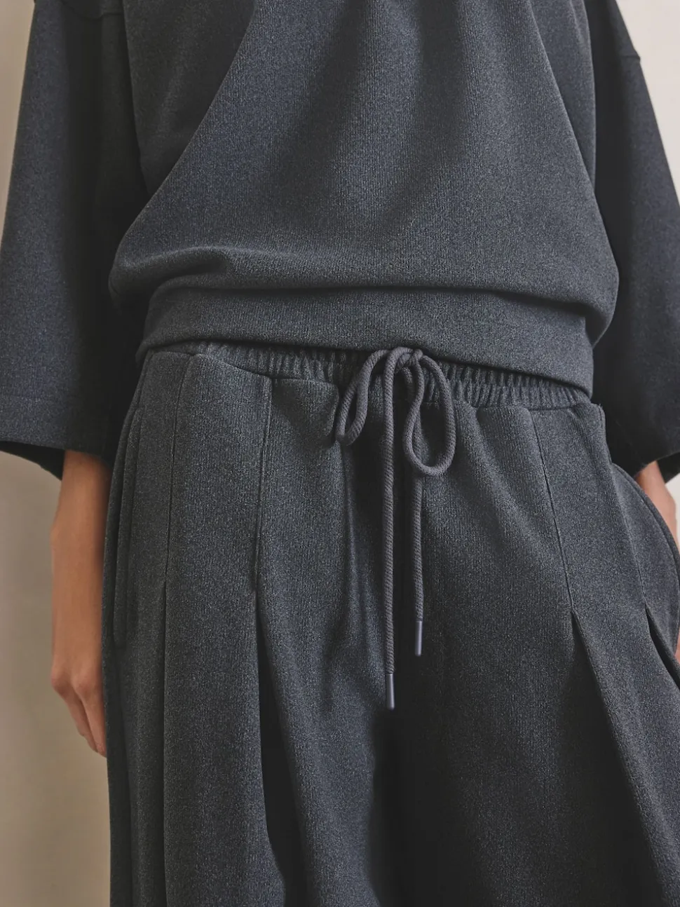 Grey N.Premium Wide Leg Joggers