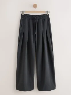Grey N.Premium Wide Leg Joggers