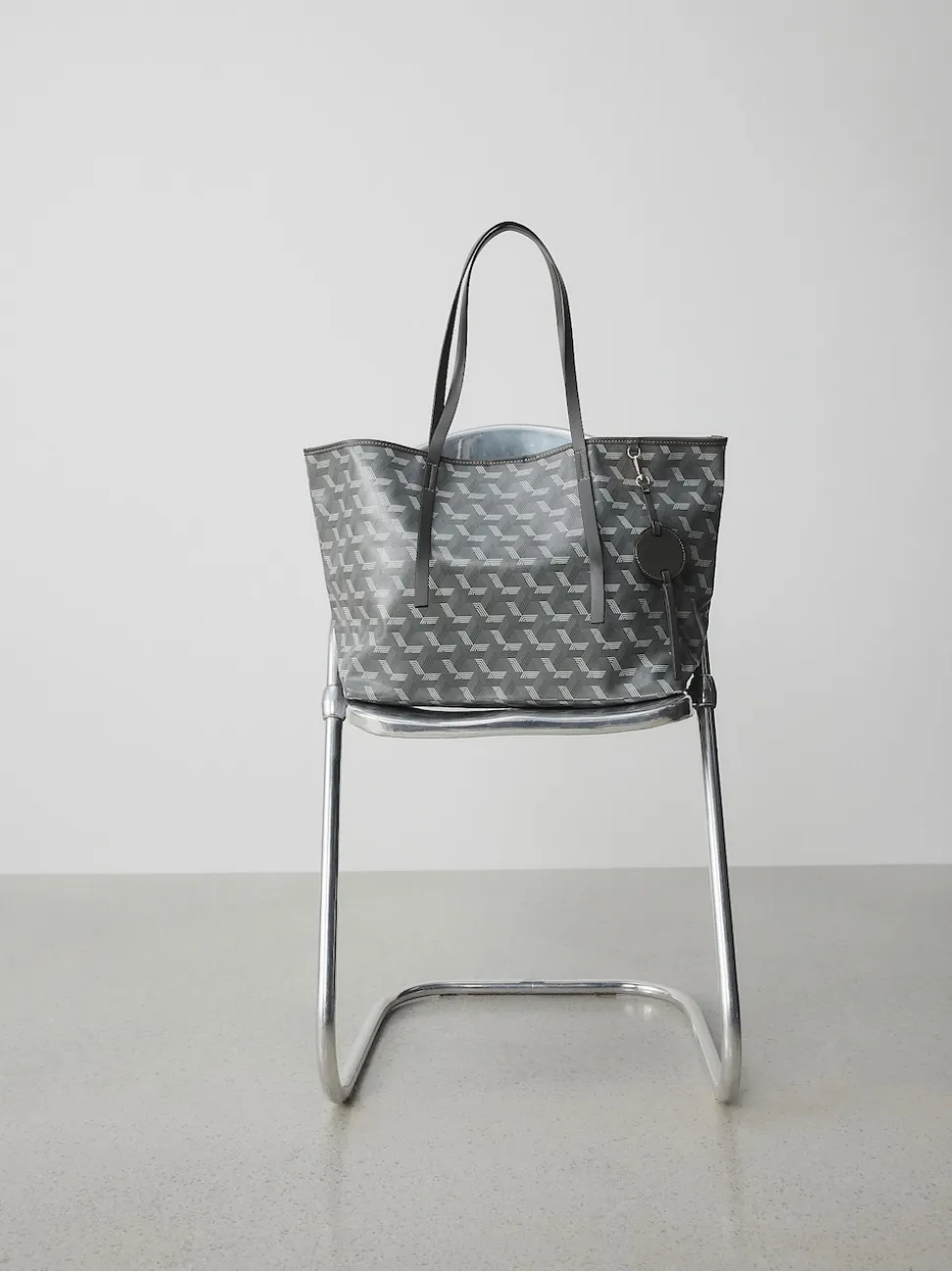 Grey Printed Shoulder Bag