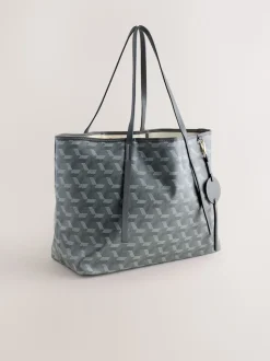 Grey Printed Shoulder Bag