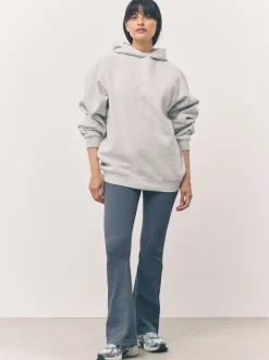 Grey Relaxed Fit Heavyweight Longline Hoodie