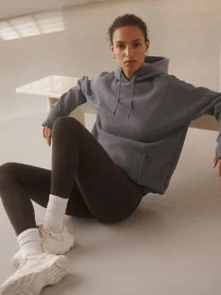 Grey Relaxed Fit Longline Hoodie