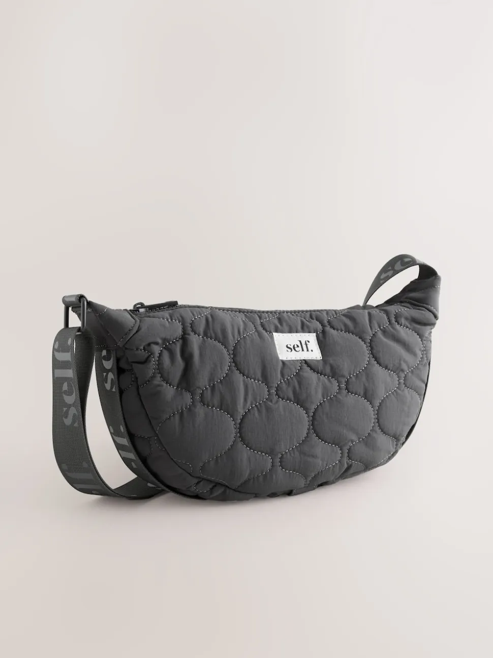 Grey Self. Nylon Sling Bag