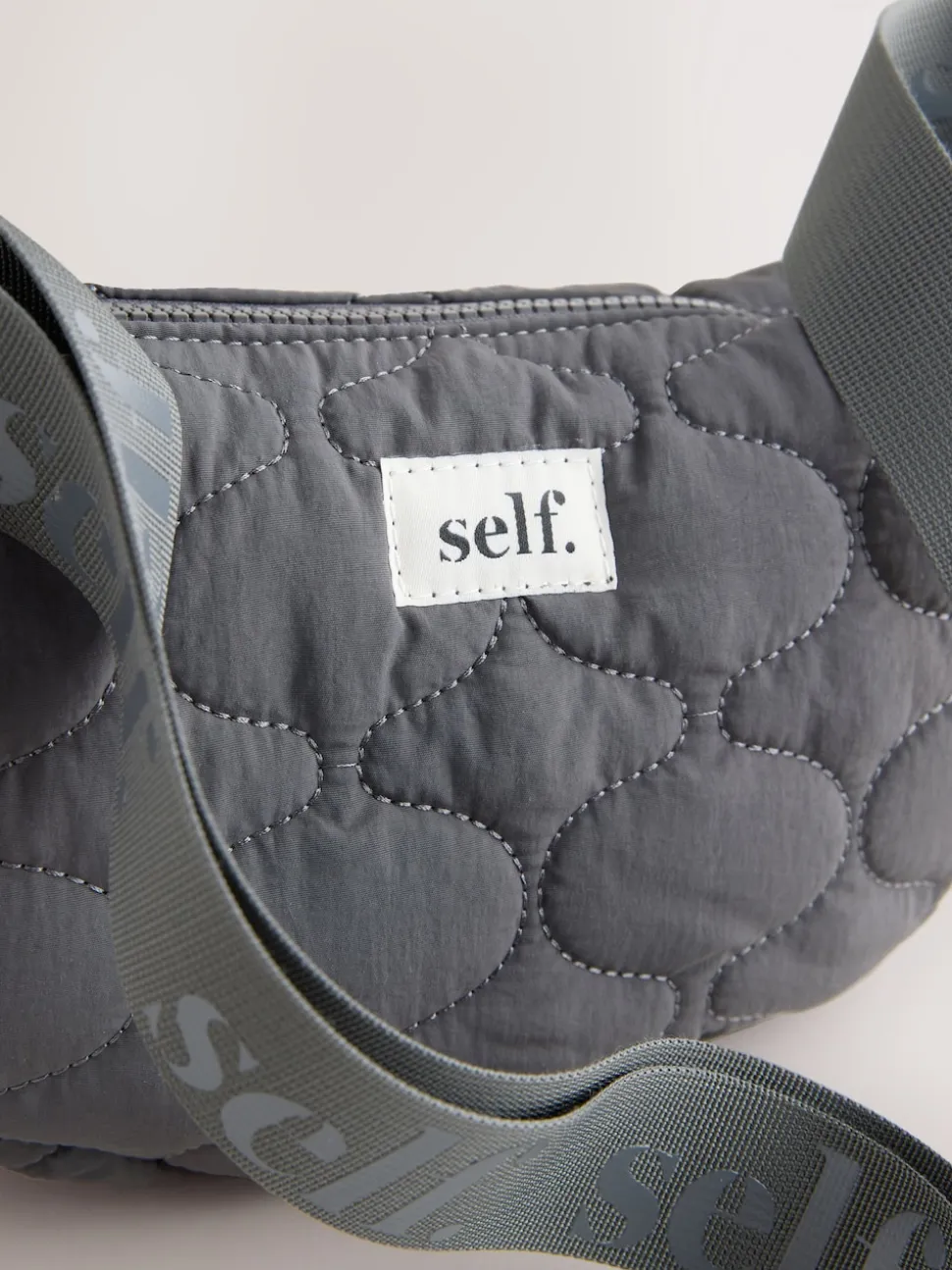 Grey Self. Nylon Sling Bag