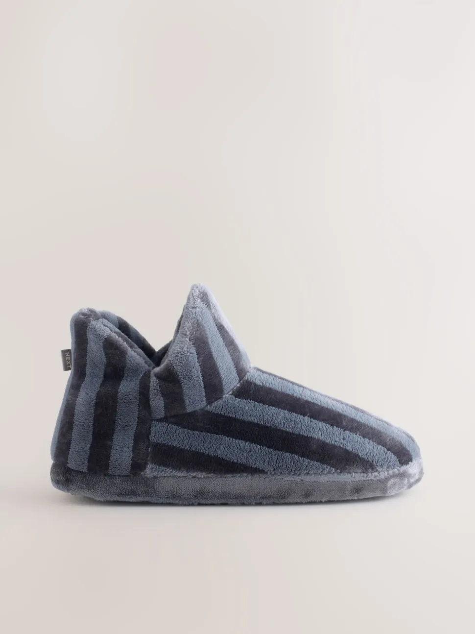 Grey Stripe Boot Slippers