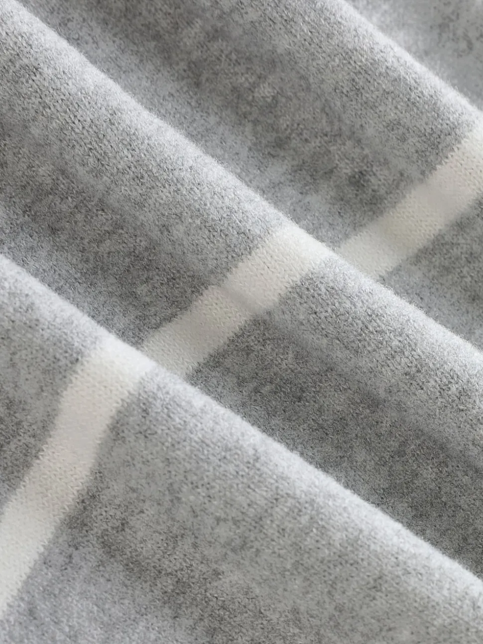 Grey Stripe Cosy Long Sleeve Pyjamas