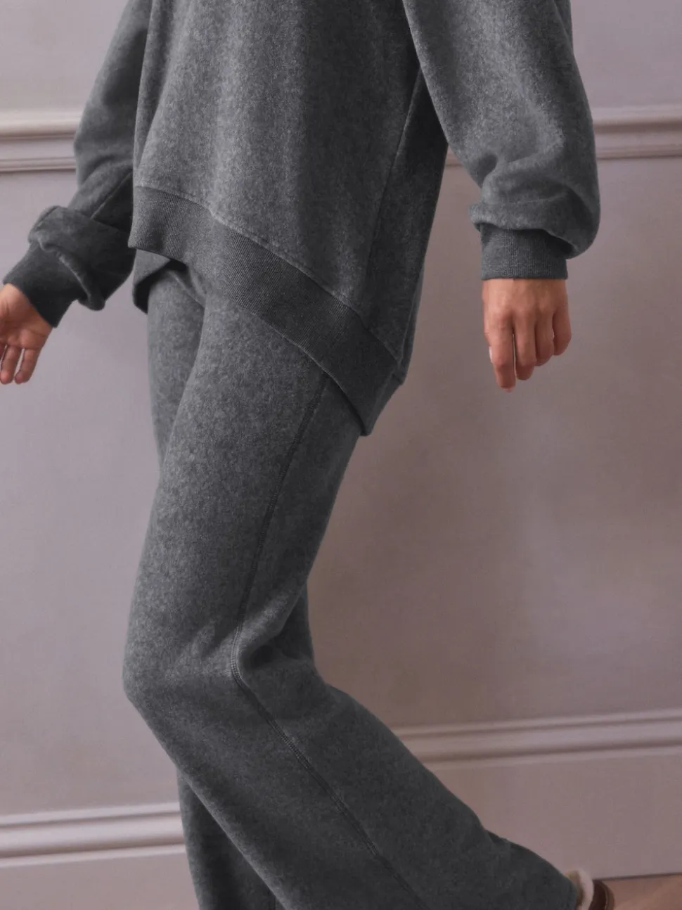 Grey STUDIO Fleece Tunic & Joggers Set