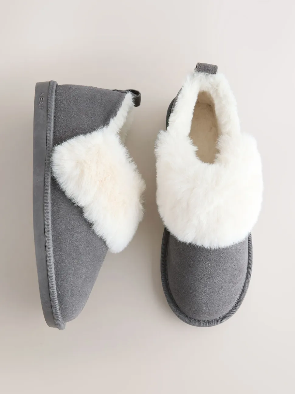 Grey Suede Shoot Slippers