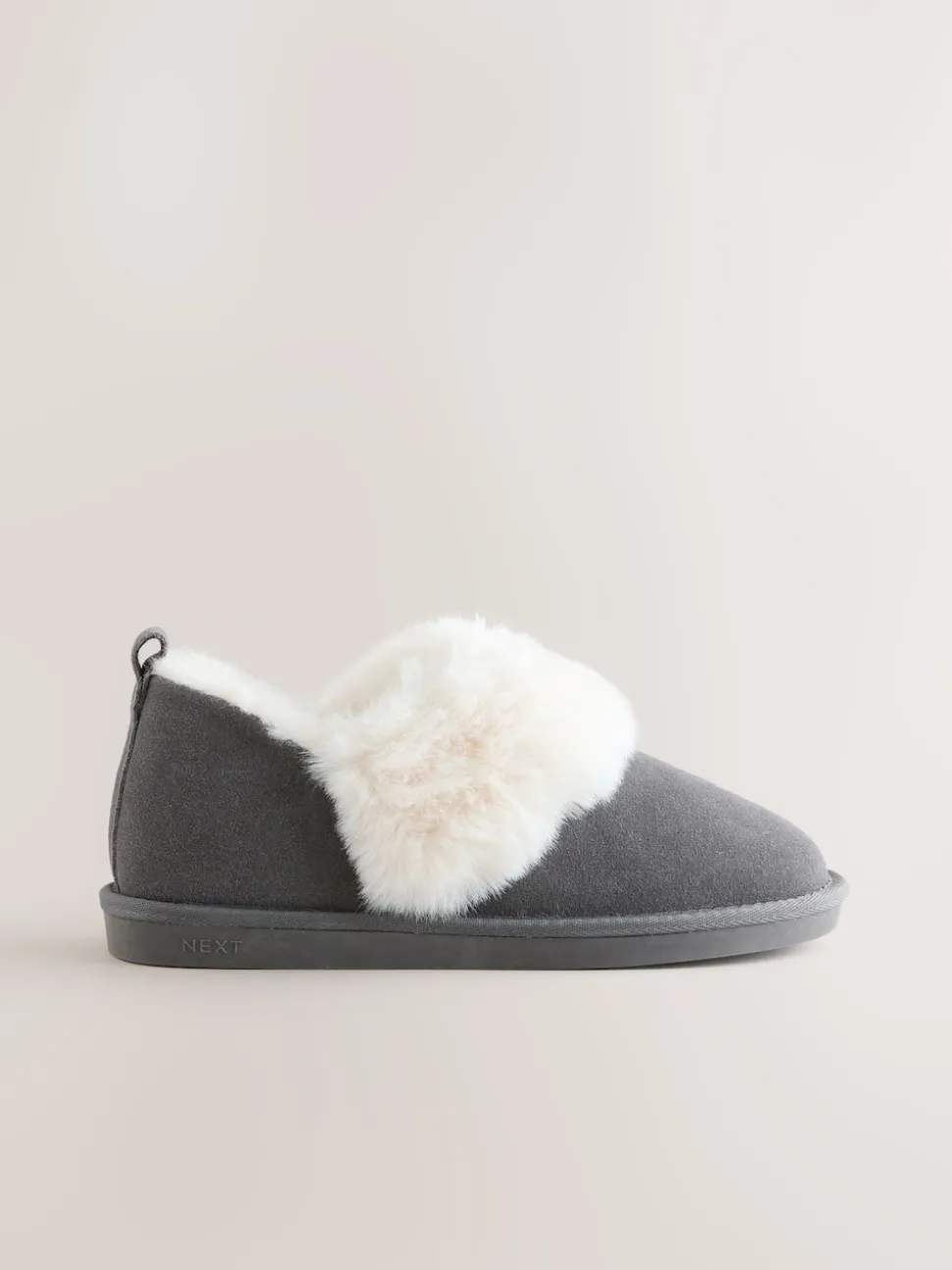Grey Suede Shoot Slippers