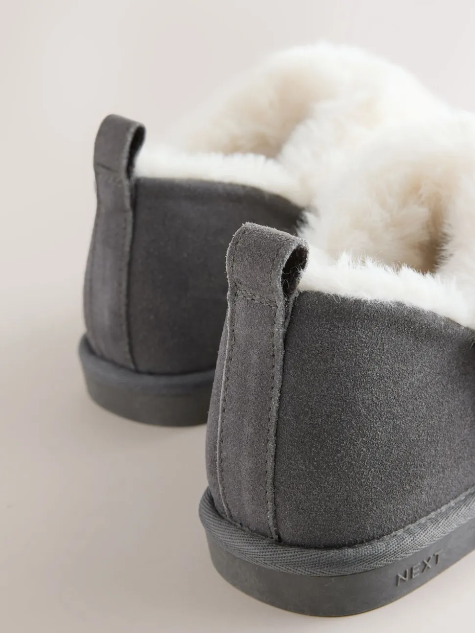 Grey Suede Shoot Slippers