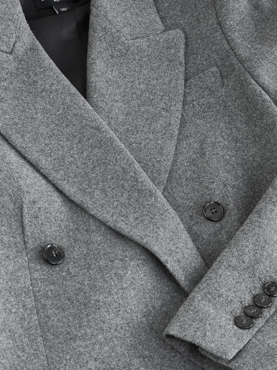 Grey Tabitha Simmons X Next Wool Blend Double Breasted Blazer