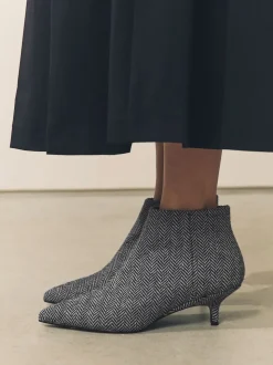 Grey Tweed Forever Comfort® Kitten Heel Ankle Boots