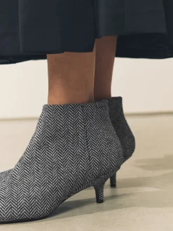 Grey Tweed Forever Comfort® Kitten Heel Ankle Boots