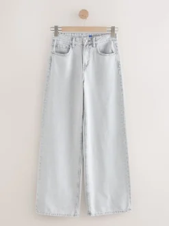 Grey Wide Leg Jeans