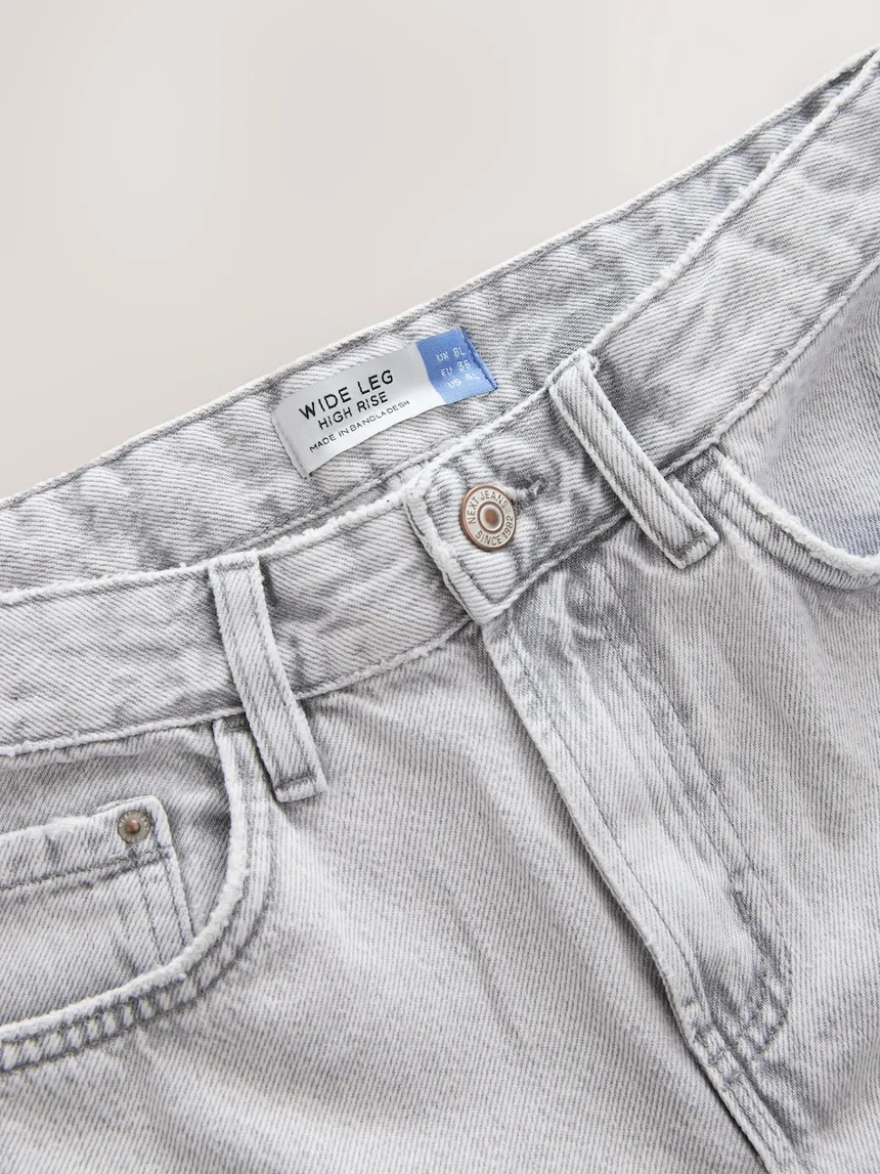 Grey Wide Leg Jeans