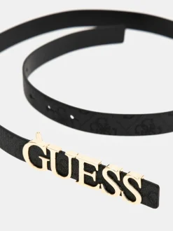 Guess Metal Logo Black Belt