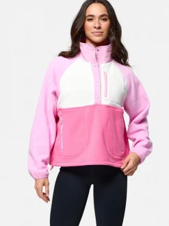 Gym + Coffee Pink Snap Polar Fleece