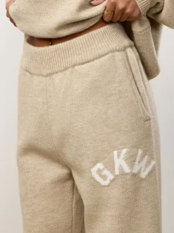 Gym King Brown Restore Knit Straight Leg Joggers