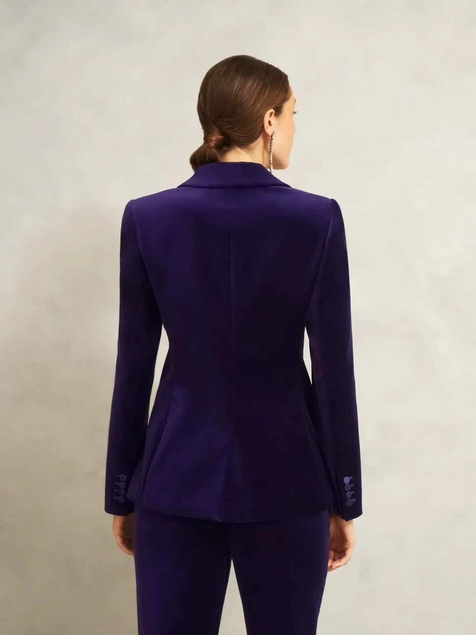 Hobbs Purple Heather Velvet Jacket