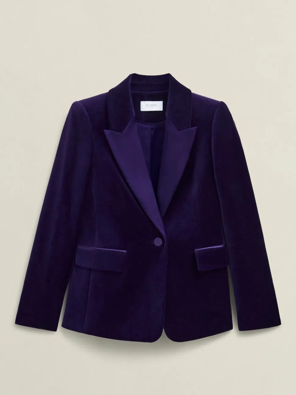 Hobbs Purple Heather Velvet Jacket