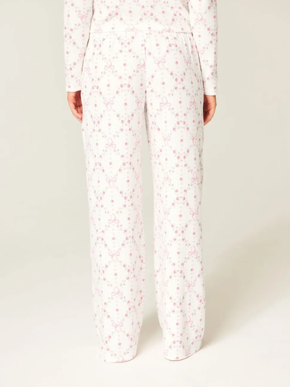 Hollister Cosy Wide leg White Pyjamas Bottoms
