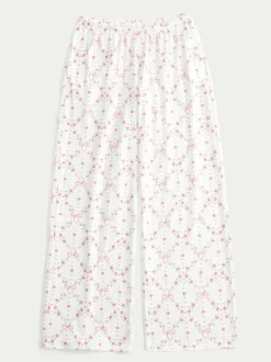 Hollister Cosy Wide leg White Pyjamas Bottoms