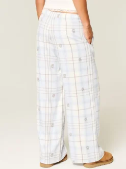 Hollister Flannel Check Pyjama Bottoms With Logo Waistband