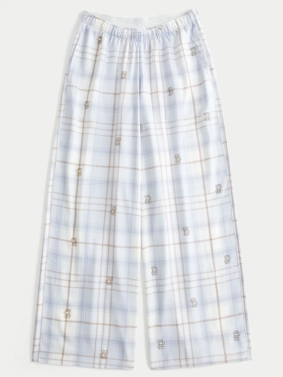 Hollister Flannel Check Pyjama Bottoms With Logo Waistband