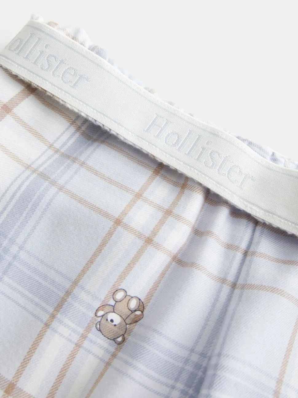 Hollister Flannel Check Pyjama Bottoms With Logo Waistband