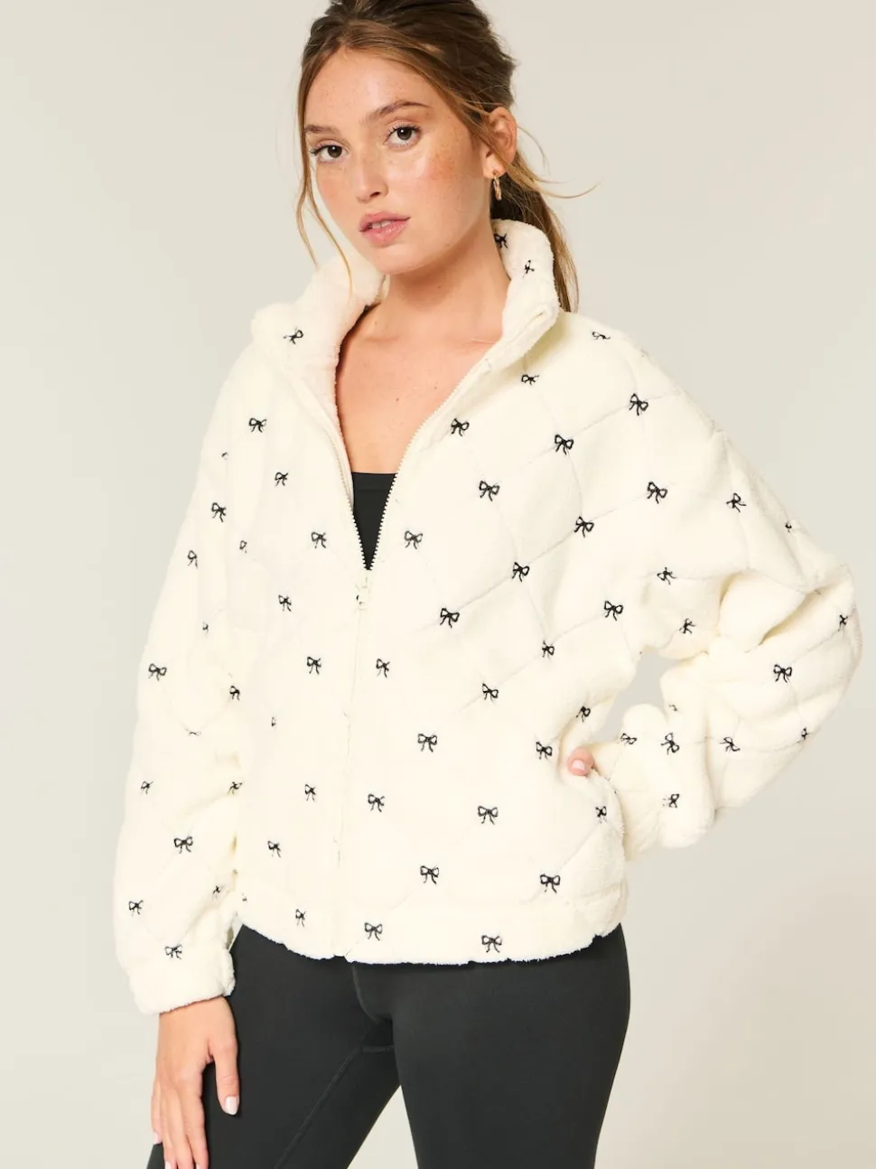 Hollister Gilly Hicks Embroidered Full Zip Sweatshirt