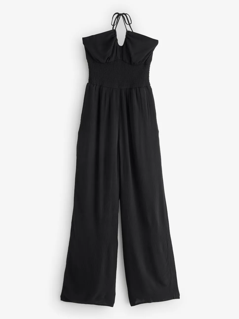 Hollister Smocked Waist Multi Way Strapless Black Jumpsuit