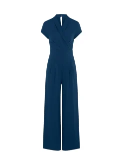 Hot Squash Petite Blue Wide Leg Jumpsuit