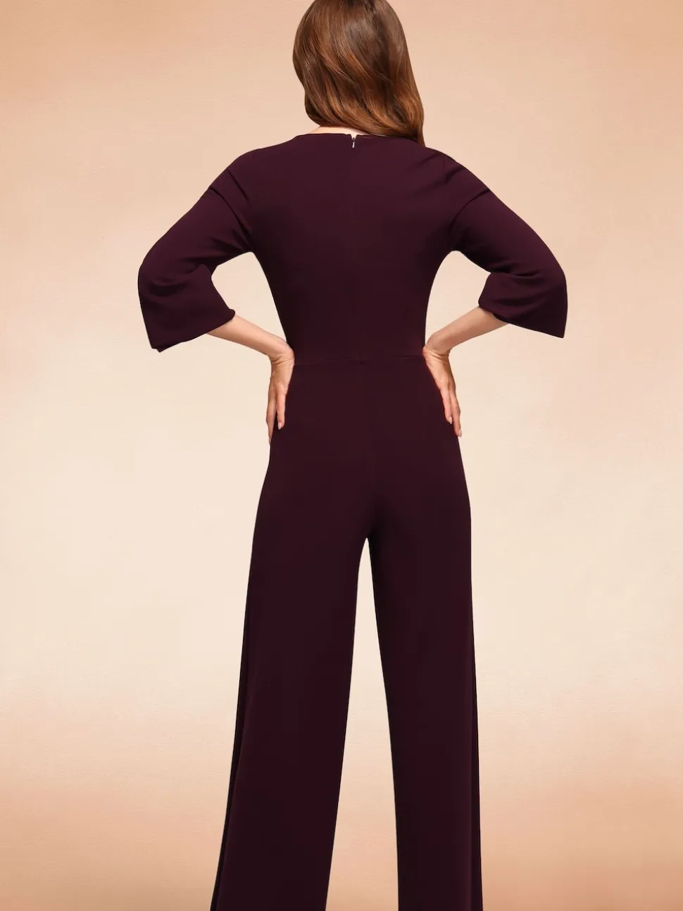 Hot Squash Ruched Jumpsuit with Sleeves