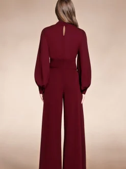 Hot Squash Wide Leg Jumpsuit with Blouson Sleeve