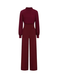 Hot Squash Wide Leg Jumpsuit with Blouson Sleeve