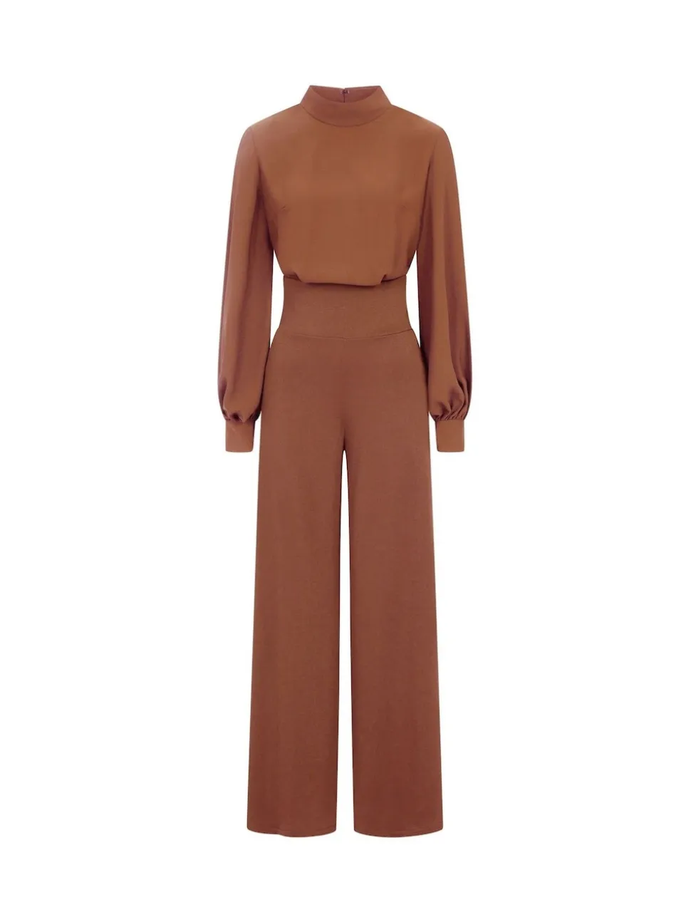 Hot Squash Wide Leg Jumpsuit with Blouson Sleeve