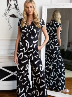 HotSquash Black Jersey Wide Leg Jumpsuit
