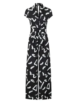 HotSquash Black Jersey Wide Leg Jumpsuit
