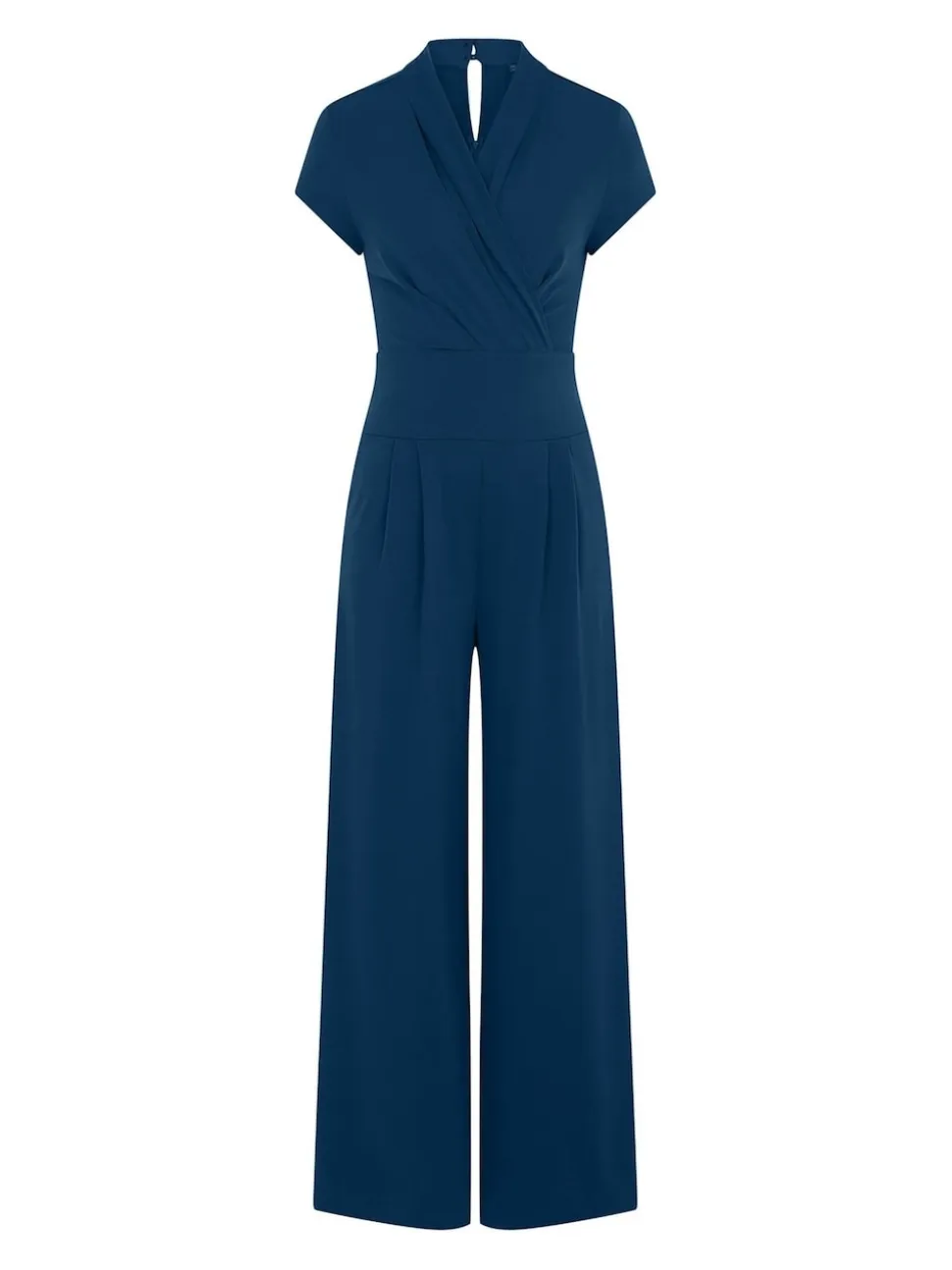 HotSquash Teal Blue Cap Sleeved Wide Leg Jumpsuit