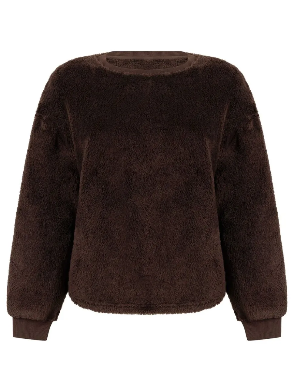Hunkemoller Longsleeved Fluffy Brown Fleece