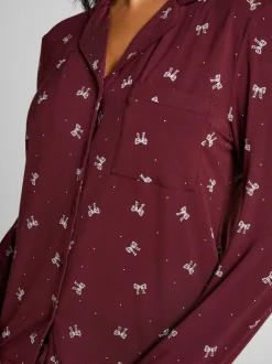 Hunkemoller Red Essential Jersey Long-Sleeved Jacket