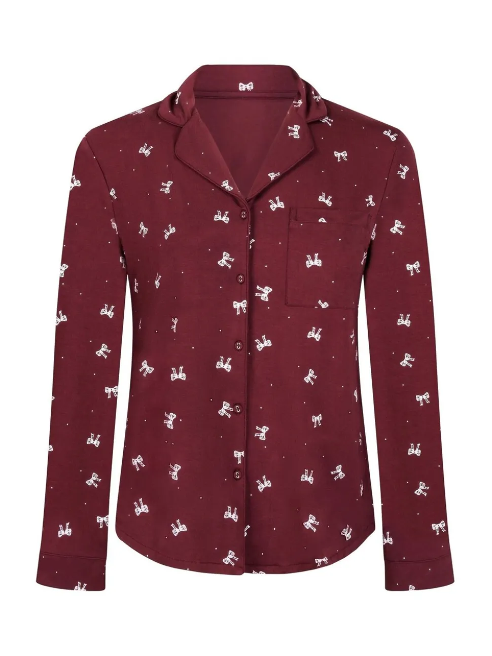 Hunkemoller Red Essential Jersey Long-Sleeved Jacket