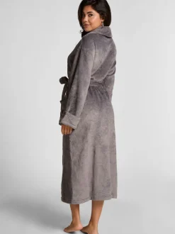 Hunkemoller Soft Fleece Grey Bathrobe