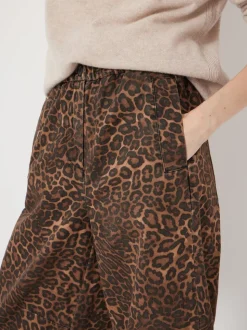 Hush Animal Print Jack Barrel Leg Pull On Trousers