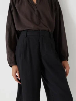 Hush Black Linen Blend Lya Bermuda Shorts