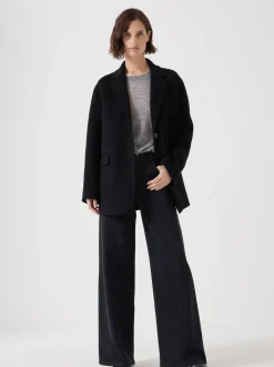 Hush Black Pure Wool Double Faced Blazer
