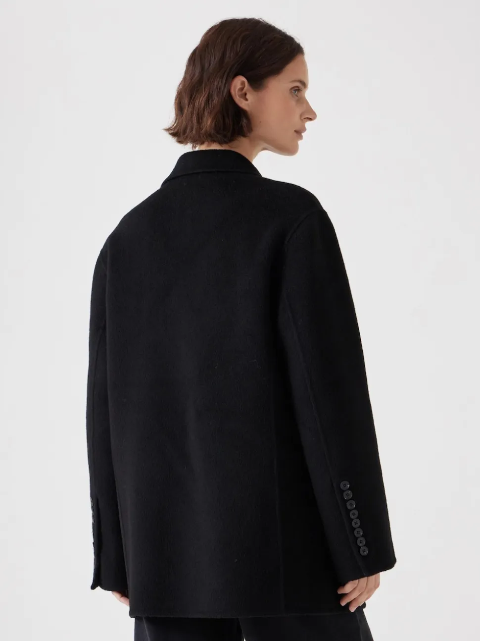 Hush Black Pure Wool Double Faced Blazer