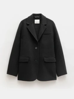 Hush Black Pure Wool Double Faced Blazer