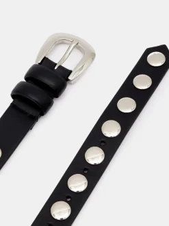 Hush Black Seren Studded Leather Belt
