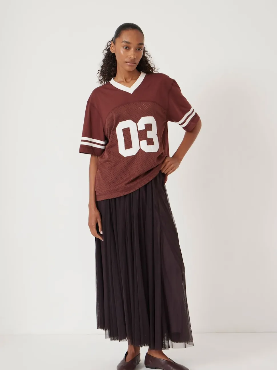 Hush Brown Millie Godet Skirt